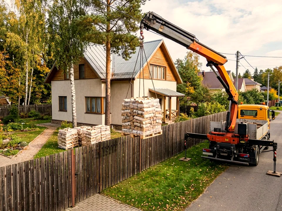 Дуб + укладка в дровник, Рублёво, проезд Берёзовая, 44Е